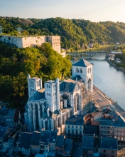 Cathedral Huy - Belgium - Drone photo