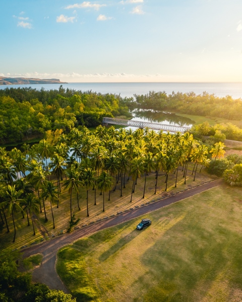 Black Sheep campervan in La Réunion, France - Drone photo