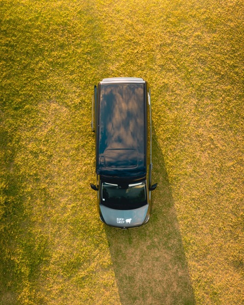 Black Sheep campervan in La Réunion, France - Drone photo