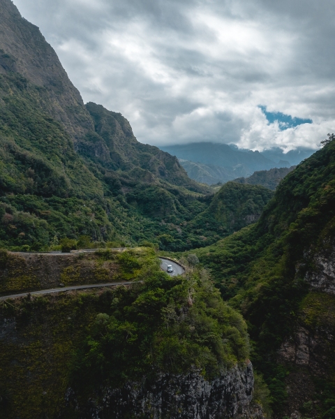 Black Sheep campervan in La Réunion, France - Drone photo