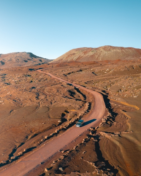 Black Sheep campervan in La Réunion, France - Drone photo