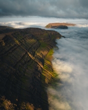 Hvannasund clouds - Faroe Islands - Drone photo Hvannasund clouds - Faroe Islands - Drone photo