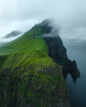 Kallur Lighthouse - Faroe Islands - Drone photo Kallur Lighthouse - Faroe Islands - Drone photo
