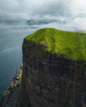 Kallur Lighthouse - Faroe Islands - Drone photo Kallur Lighthouse - Faroe Islands - Drone photo