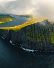 Sorvagsvatn lake - Faroe Islands - Drone photo Sorvagsvatn lake - Faroe Islands - Drone photo