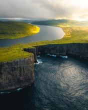 Sorvagsvatn lake - Faroe Islands - Drone photo Sorvagsvatn lake - Faroe Islands - Drone photo