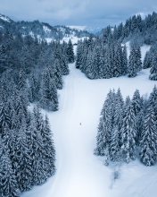 Snow in the Alps - France - Drone photo