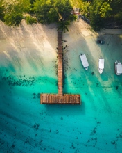 Pier - Moorea, French Polynesia - Drone photo