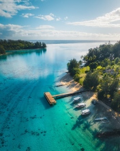 Pier - Moorea, French Polynesia - Drone photo
