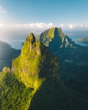 Mount Tohivea - Moorea, French Polynesia - Drone photo