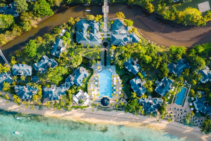 Heritage Le Telfair hotel - Mauritius - Drone photo