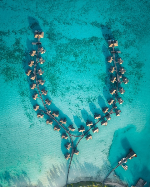 Intercontinental Thalasso Luxury Resort - French Polynesia - Drone photo