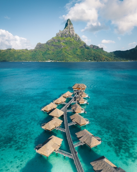 Intercontinental Thalasso Luxury Resort - French Polynesia - Drone photo