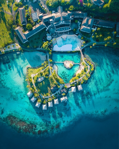 Intercontinental Tahiti Luxury Resort - French Polynesia - Drone photo