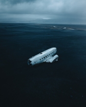 Plane wreck - Iceland - Drone photo