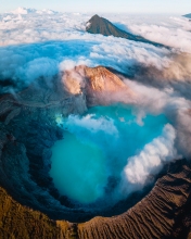 Ijen Volcano - Indonesia - Drone photo