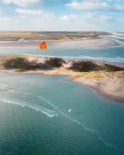 Indra Clara - Kitesurf in Belgium - Drone photo
