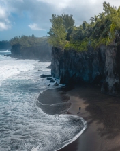 Manapany beach - La Réunion (France) - Drone photo