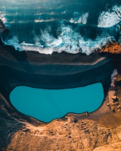 Lago Verde - Lanzarote (Spain) - Drone photo