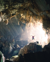 Poukham cave - Laos - Drone photo
