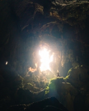 Poukham cave - Laos - Drone photo