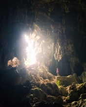 Poukham cave - Laos - Drone photo