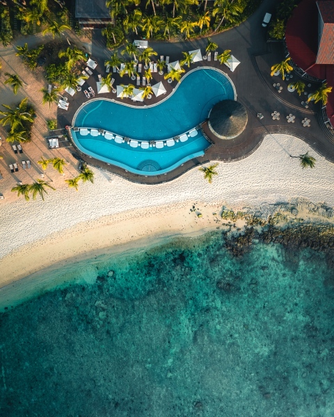 Le Meridien Luxury Resort - Mauritius - Drone photo
