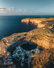 Dwejra Inland Sea on Gozo - Malta - Drone photo