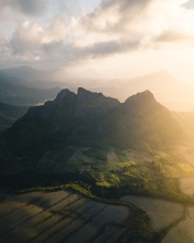 Trois Mamelles mountain - Mauritius - Drone photo
