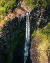 500 pieds waterfall - Mauritius - Drone photo