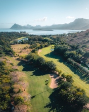 Le Morne golf course - Mauritius - Drone photo