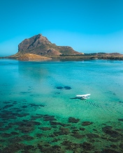 Sea plane - Mauritius - Drone photo