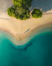 Shadows on beach - Mauritius - Drone photo