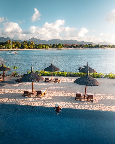 Oberoi Beach Resort - Mauritius - Drone photo