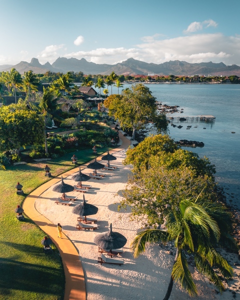 Oberoi Beach Luxury Resort - Mauritius - Drone photo