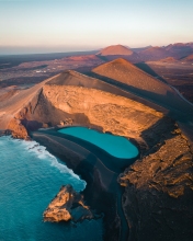 Lago Verde - Lanzarote (Spain) - Drone photo