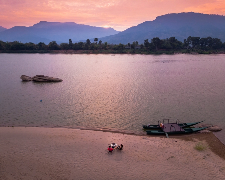 River Resort in Laos - Drone photo