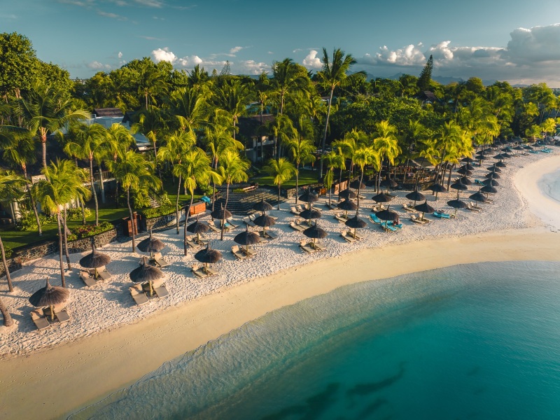 Royal Palm Beachcomber Luxury Resort - Mauritius - Drone photo