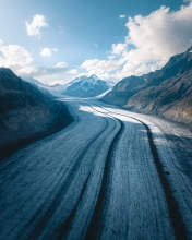 Aletsch Glacier - Switzerland - Drone photo