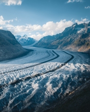Aletsch Glacier - Switzerland - Drone photo