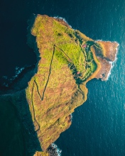 Cliff house - Sao Jorge, Azores (Portugal) - Drone photo