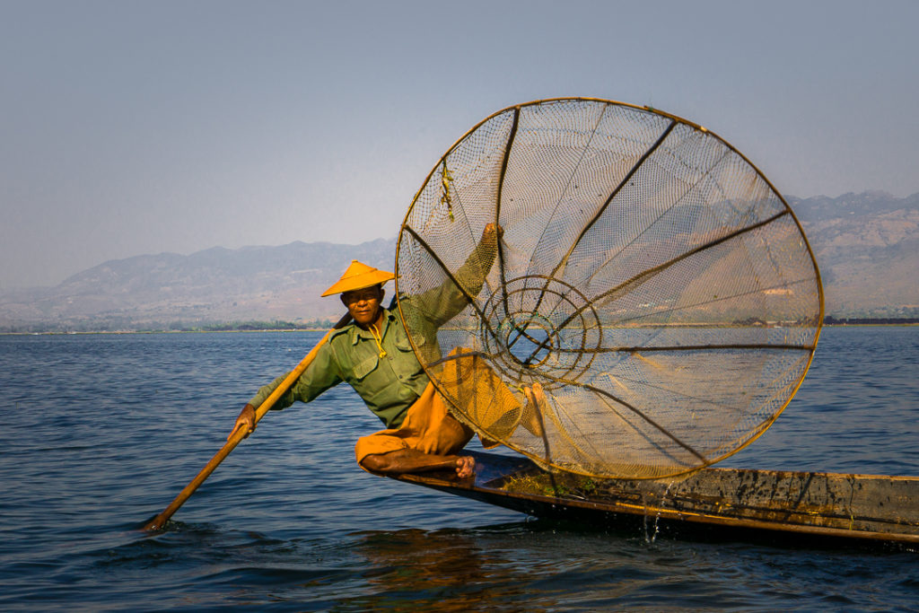 Inle Lake traditional fisherman - Myanmar