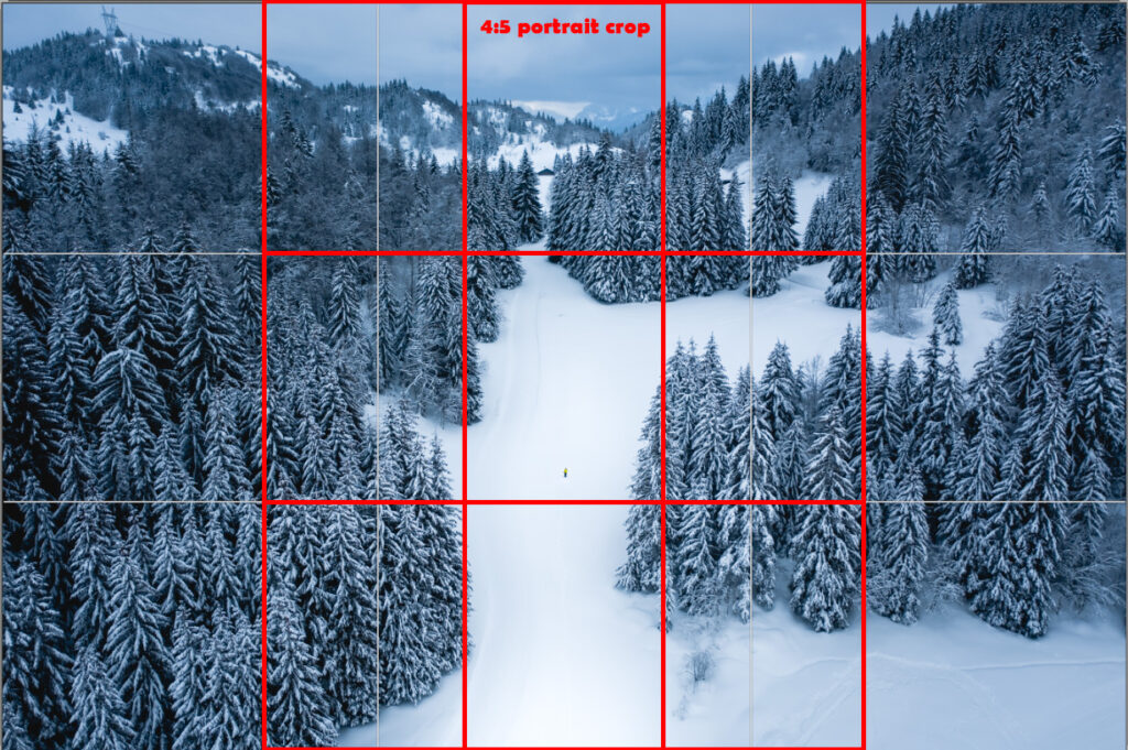 Portrait format overlay while flying