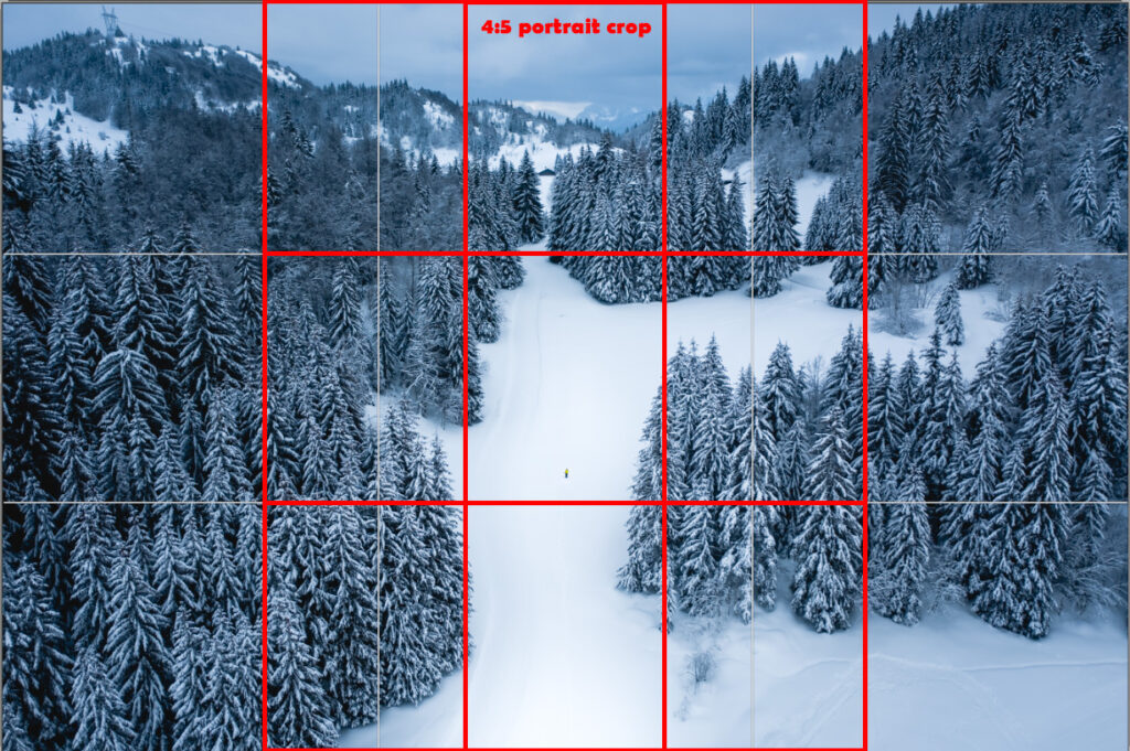 Post in a 4:5 portrait format for Instagram and increase your visibility