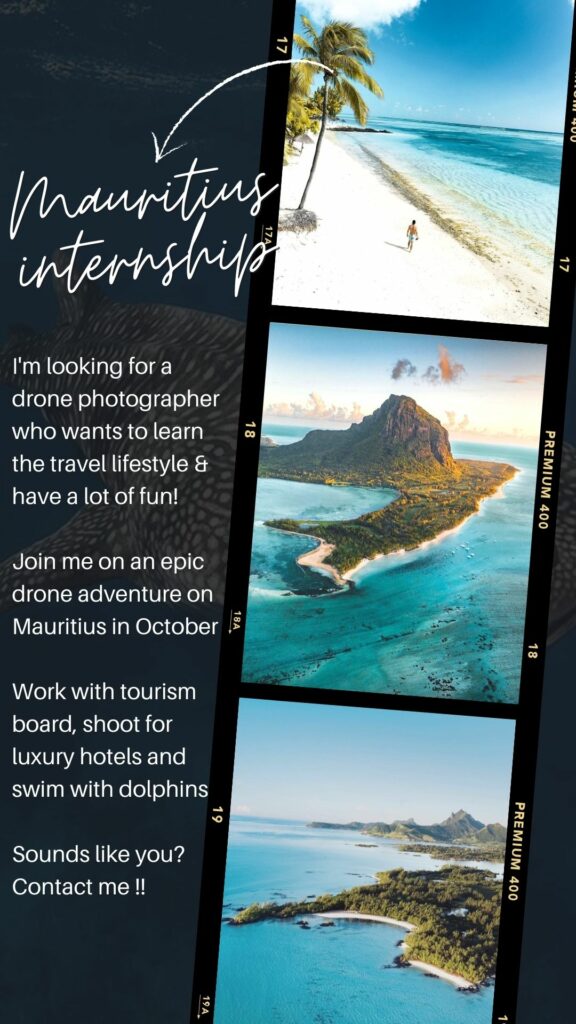 Mauritius drone photo internship