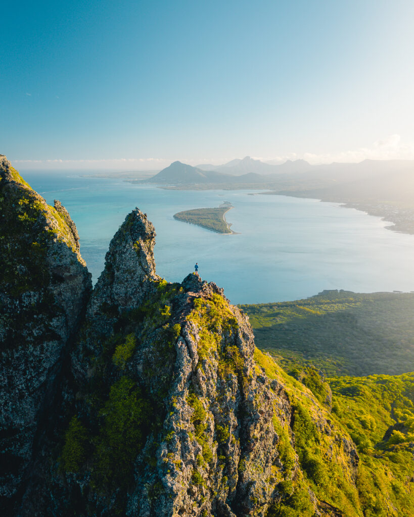 Mountain peak - Mauritius drone trip